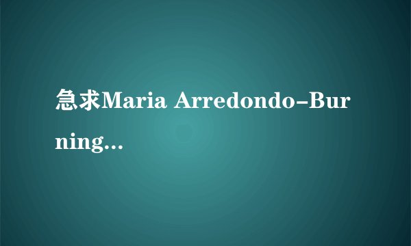 急求Maria Arredondo-Burning的歌词中英文