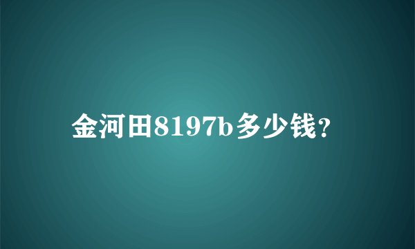 金河田8197b多少钱？