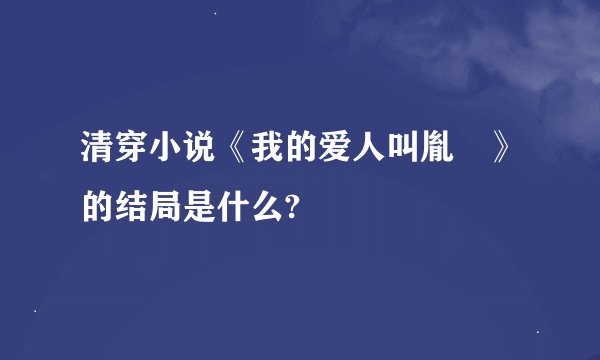 清穿小说《我的爱人叫胤禛》的结局是什么?