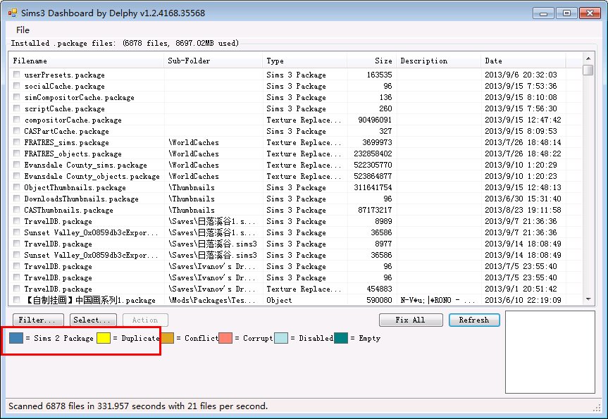 模拟人生3 有些mod装了2遍（sim和package都装了）