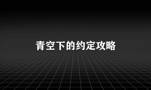 青空下的约定攻略