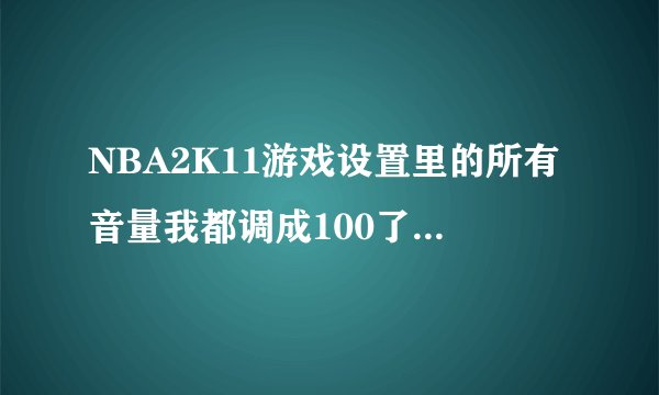 NBA2K11游戏设置里的所有音量我都调成100了可为什么还是没有声音？