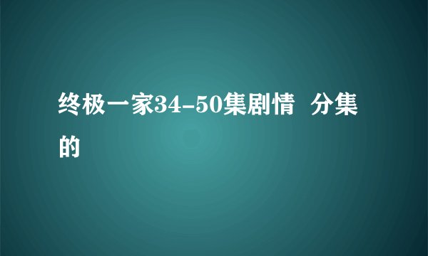 终极一家34-50集剧情  分集的