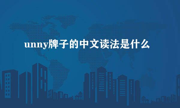 unny牌子的中文读法是什么