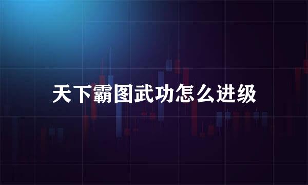 天下霸图武功怎么进级