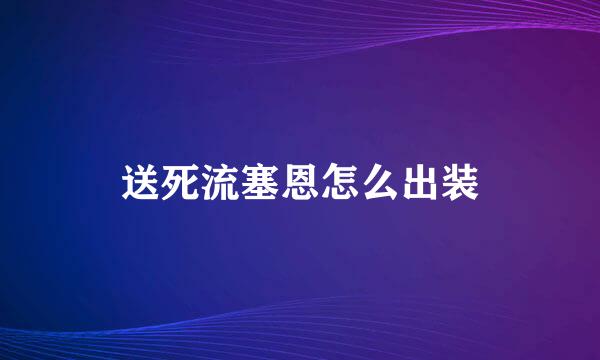 送死流塞恩怎么出装