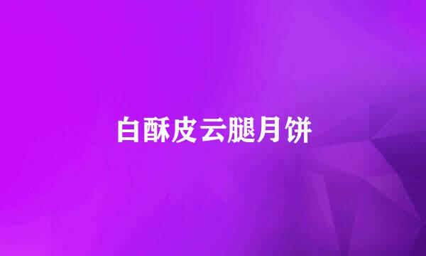 白酥皮云腿月饼