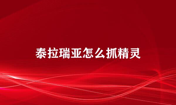 泰拉瑞亚怎么抓精灵
