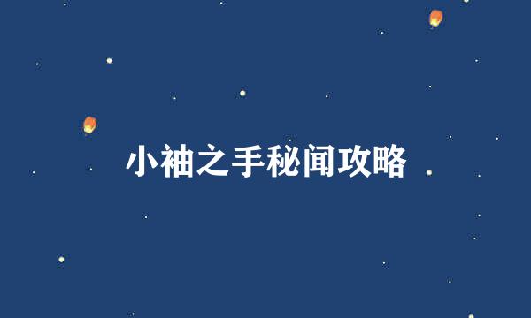 小袖之手秘闻攻略