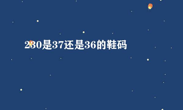 230是37还是36的鞋码