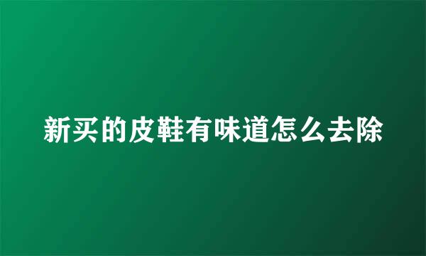新买的皮鞋有味道怎么去除