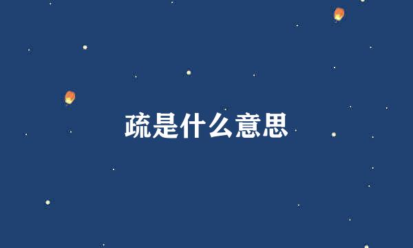 疏是什么意思