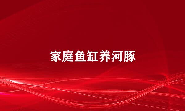 家庭鱼缸养河豚