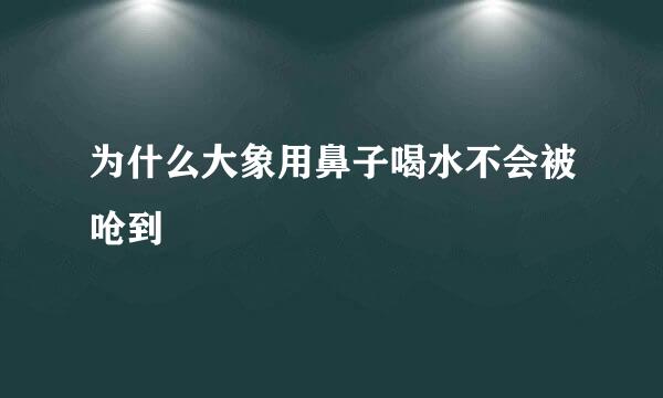为什么大象用鼻子喝水不会被呛到