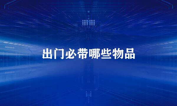出门必带哪些物品