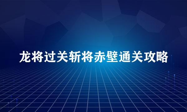 龙将过关斩将赤壁通关攻略