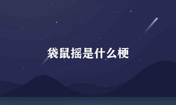 袋鼠摇是什么梗