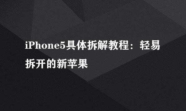 iPhone5具体拆解教程：轻易拆开的新苹果