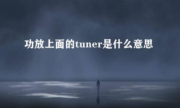 功放上面的tuner是什么意思
