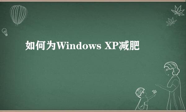 如何为Windows XP减肥