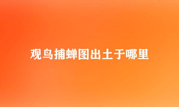观鸟捕蝉图出土于哪里