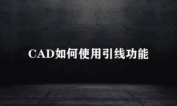 CAD如何使用引线功能