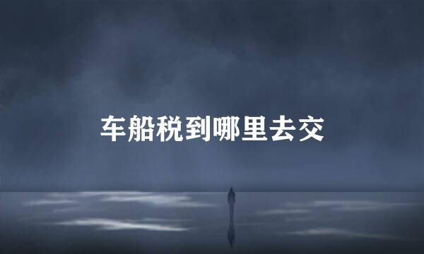车船税到哪里去交