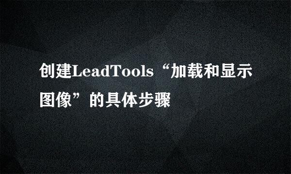 创建LeadTools“加载和显示图像”的具体步骤