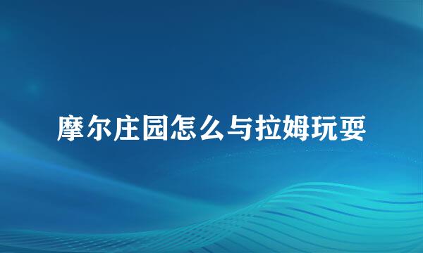 摩尔庄园怎么与拉姆玩耍