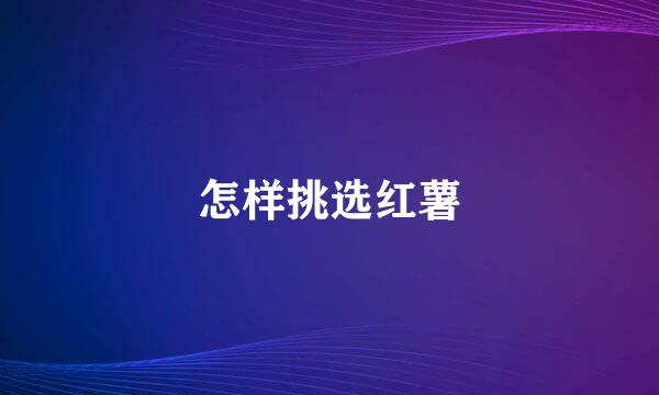 怎样挑选红薯