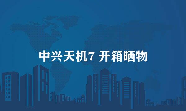 中兴天机7 开箱晒物