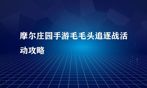 摩尔庄园手游毛毛头追逐战活动攻略