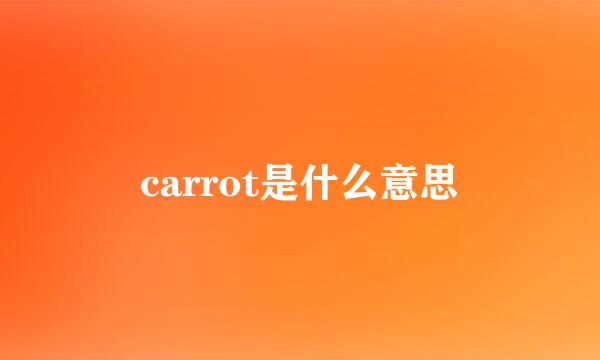 carrot是什么意思