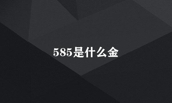 585是什么金