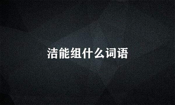 洁能组什么词语