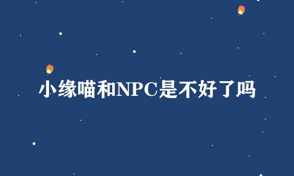 小缘喵和NPC是不好了吗