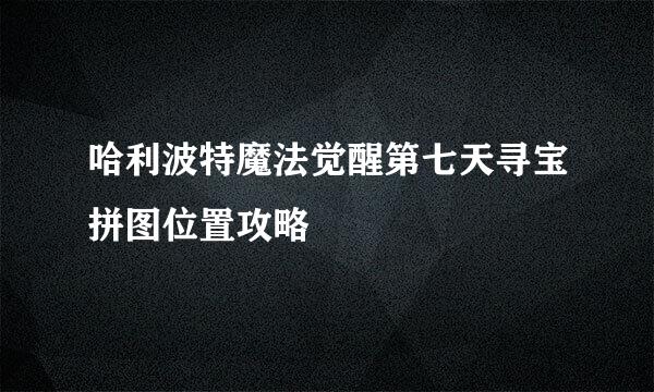 哈利波特魔法觉醒第七天寻宝拼图位置攻略