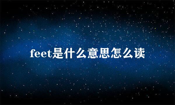 feet是什么意思怎么读