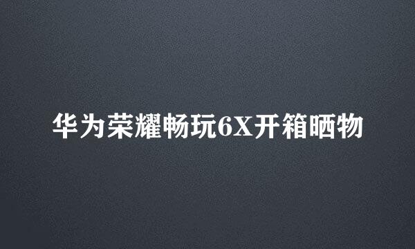 华为荣耀畅玩6X开箱晒物