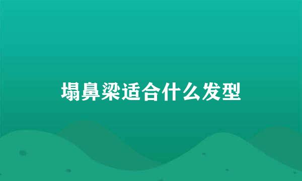 塌鼻梁适合什么发型