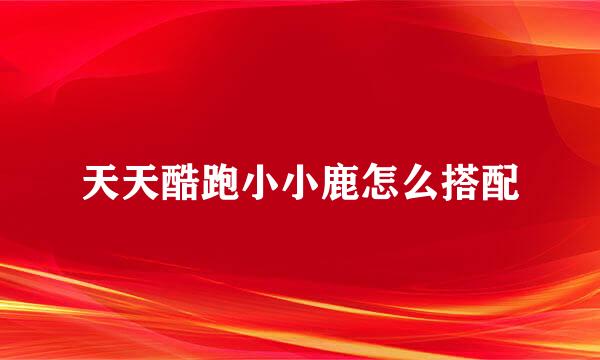 天天酷跑小小鹿怎么搭配