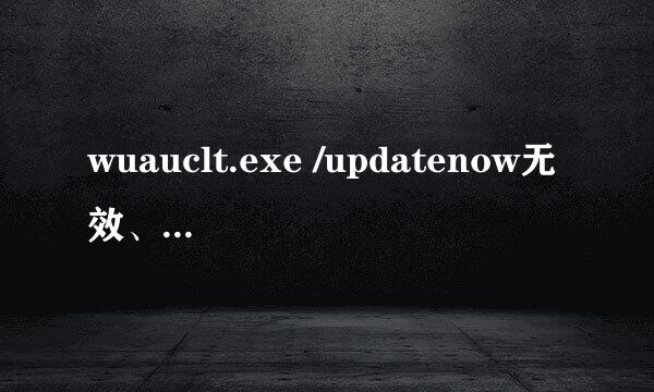 wuauclt.exe /updatenow无效、没反应解决方法