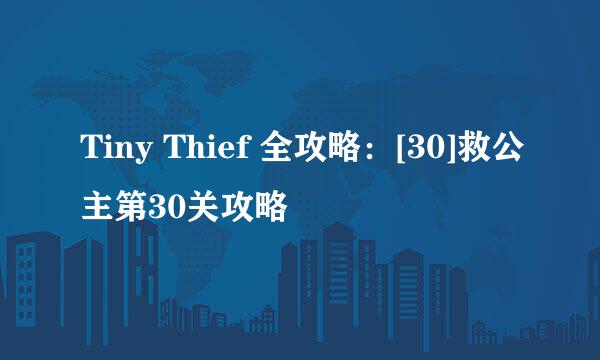 Tiny Thief 全攻略：[30]救公主第30关攻略