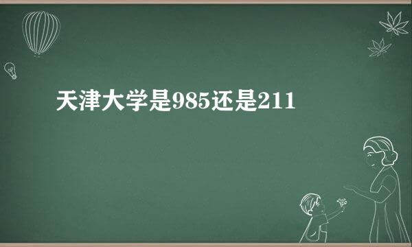 天津大学是985还是211