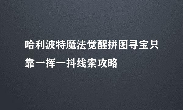 哈利波特魔法觉醒拼图寻宝只靠一挥一抖线索攻略