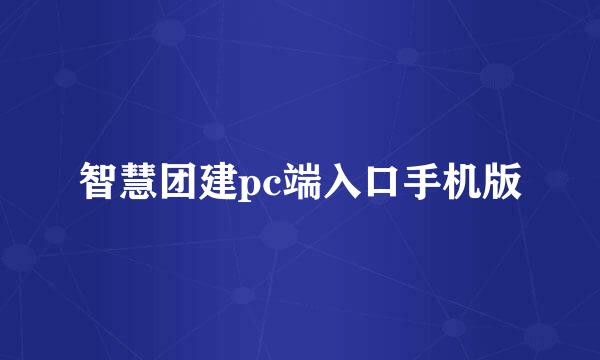 智慧团建pc端入口手机版