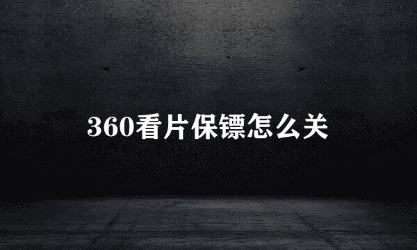 360看片保镖怎么关