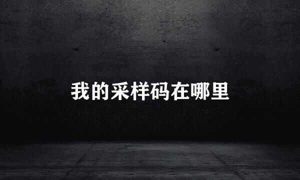 我的采样码在哪里
