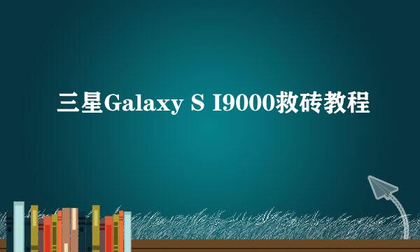 三星Galaxy S I9000救砖教程