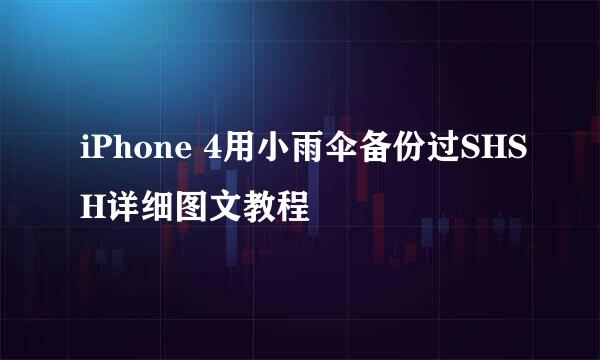 iPhone 4用小雨伞备份过SHSH详细图文教程